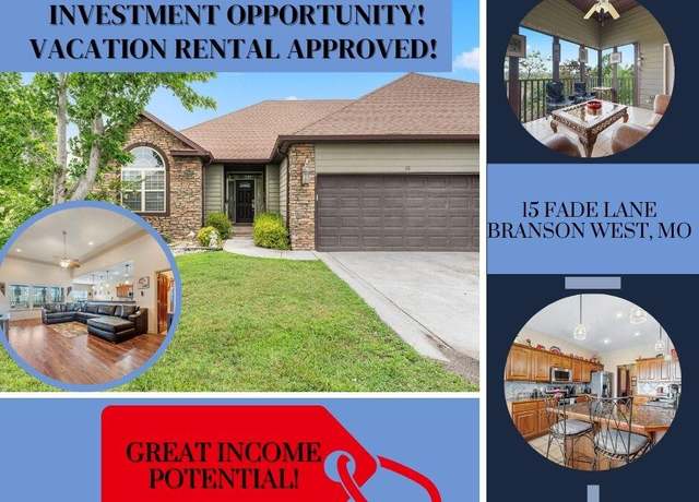 Property at 15 Fade Ln, Branson West, MO 65737, 5 beds, 3 baths