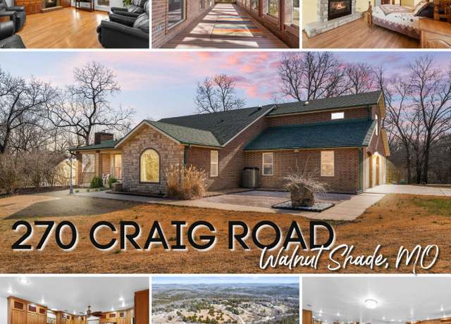 Property at 270 Craig Rd, Walnut Shade, MO 65771, 4 beds, 4 baths