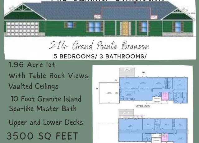 Property at 214 Grand Pointe Lot 5, Branson, MO 65616, 5 beds, 3 baths