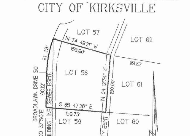 Property at Lot 58 Broadlawn Dr, Kirksville, MO 63501