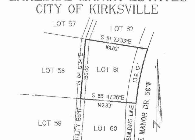 Property at Lot 61 Lakeside Manor Dr, Kirksville, MO 63501