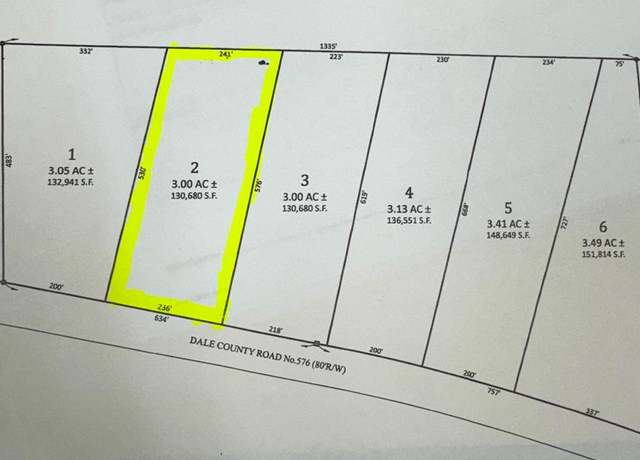 Property at Lot 2 Dale County Rd 576, Headland, AL 36345