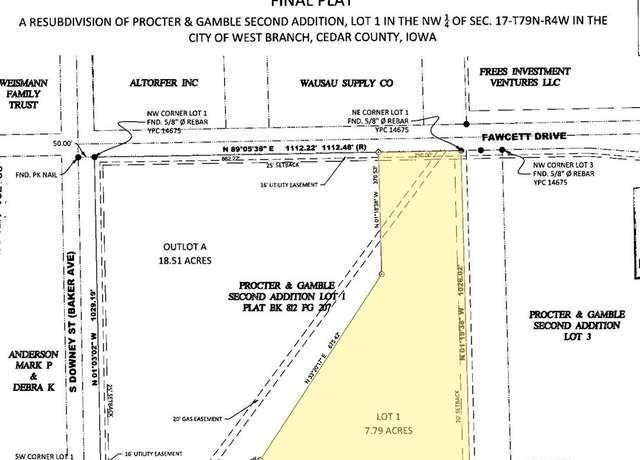 Property at 1001 S Downey St, West Branch, IA 52358