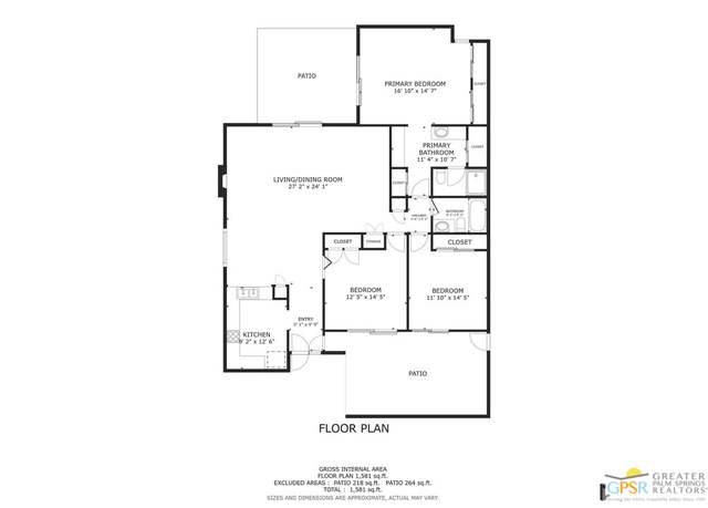 Property at 1267 S La Verne Way, Palm Springs, CA 92264, 3 beds, 2 baths