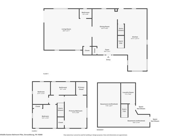 Property at 3224 Middle Easton Belmont Pike, Stroudsburg, PA 18360, 3 beds, 1.5 baths