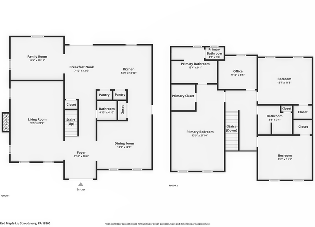 Property at 1031 Red Maple Ln, Stroudsburg, PA 18360, 4 beds, 2.5 baths