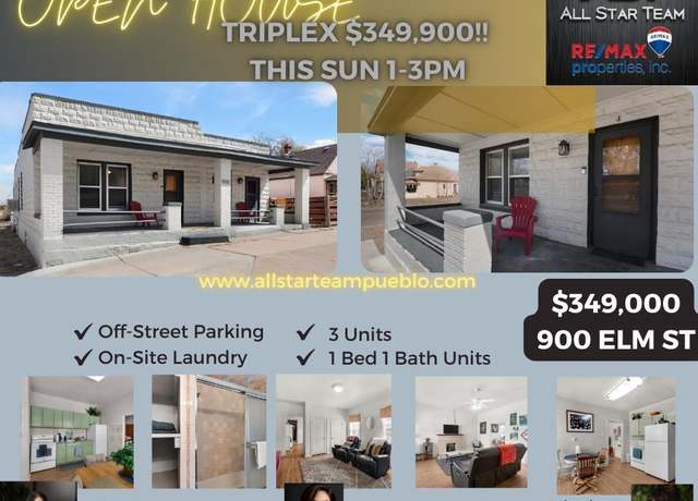 Property at 900 Elm St, Pueblo, CO 81004, 3 beds, 3 baths