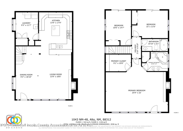 Property at 1043 State Hwy 48, Alto, NM 88312, 3 beds, 2 baths