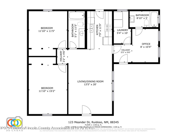 Property at 123 Meander Dr, Ruidoso, NM 88345, 2 beds, 2 baths