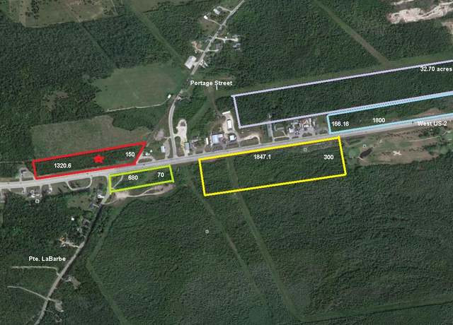 Property at W Us-2 Unit 4.54 Acres, St. Ignace, MI 49781