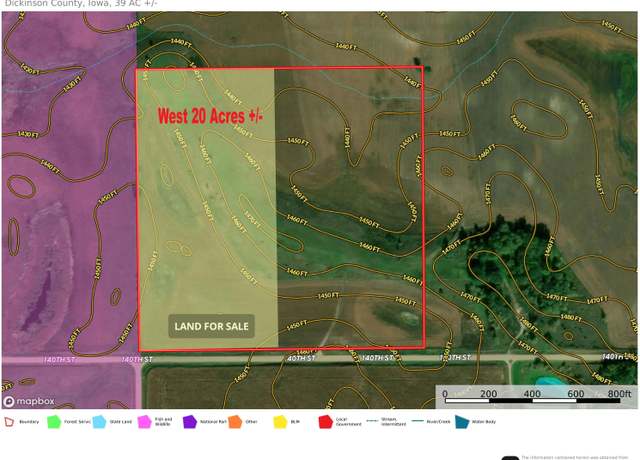 Property at W 20 Acres 140th St, Spirit Lake, IA 51360