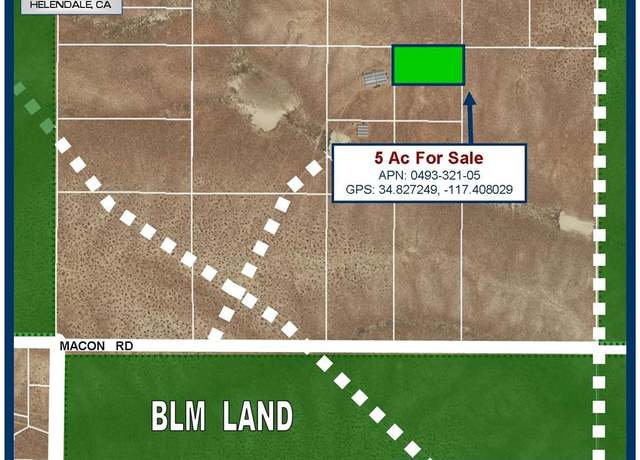 Property at 0 5 Ac Near Macon Rd, Helendale, CA 92342