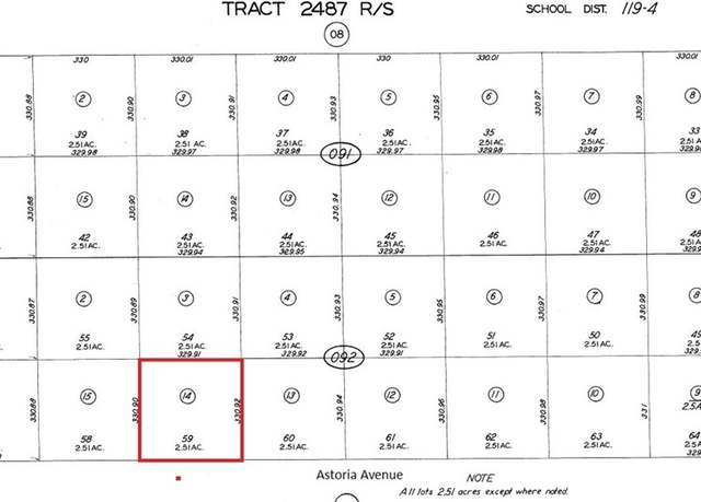 Property at 0 Astoria Ave and 122nd St West, Unincorporated, CA 93560