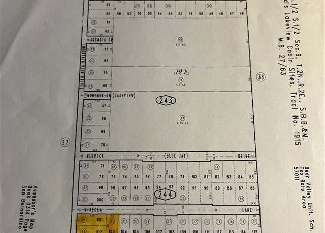 Property at 0 Mountain View Drive & Mineola Ln, Big Bear City, CA 92314