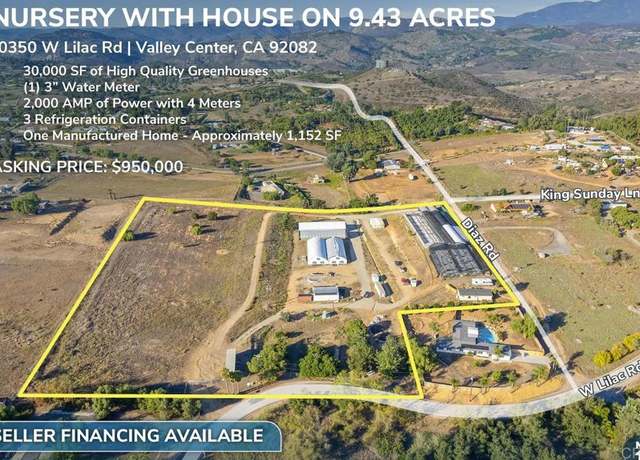 Property at 10350 West Lilac, Valley Center, CA 92082