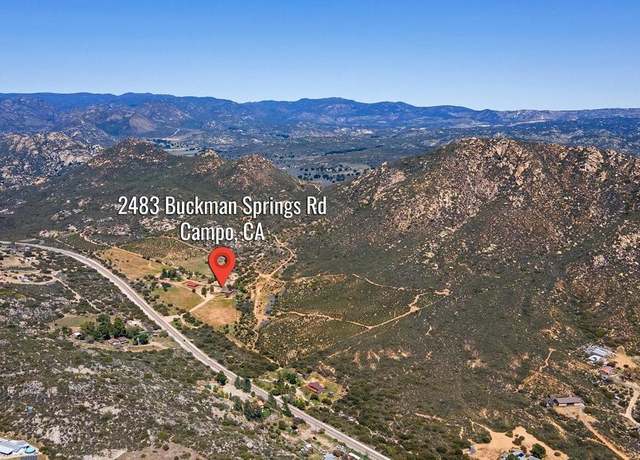 Property at 2483 Buckman Springs Rd, Campo, CA 91906, 2 beds, 2 baths