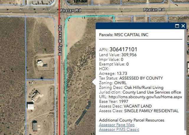 Property at 101 Phelan Rd, Phelan, CA 92344