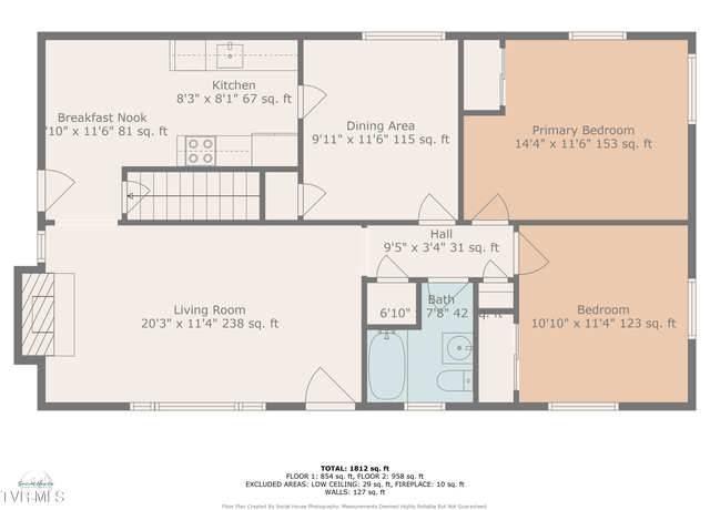 Property at 905 Afton St, Kingsport, TN 37660, 4 beds, 2 baths
