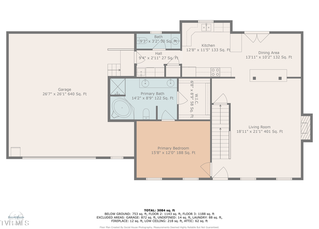 Property at 118 Meadow Ct, Gray, TN 37615, 5 beds, 3.5 baths