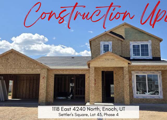 Property at 1118 E 4240 N Unit (Lot 43 Phs 4 Settlers Sq, Enoch, UT 84721, 4 beds, 2.5 baths