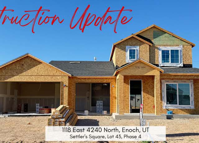 Property at 1118 E 4240 N Unit (Lot 43 Phs 4 Settlers Sq, Enoch, UT 84721, 4 beds, 2.5 baths