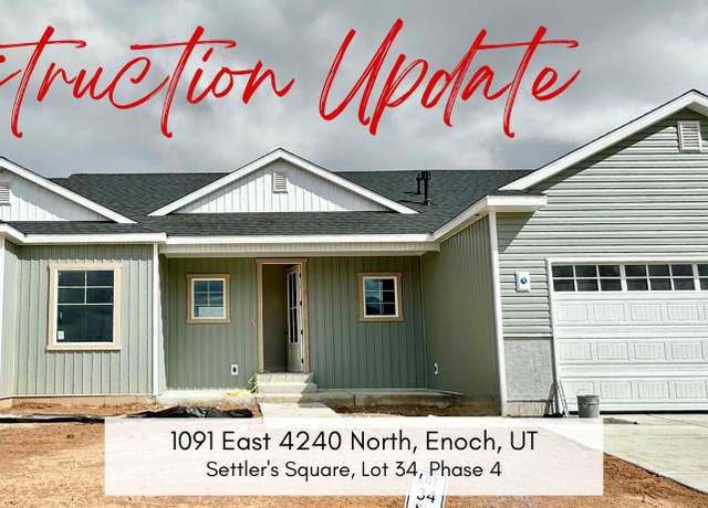 Property at 1091 E 4240 N Unit (Lot 34 Phs 4 Settlers Sq, Enoch, UT 84721, 3 beds, 2 baths