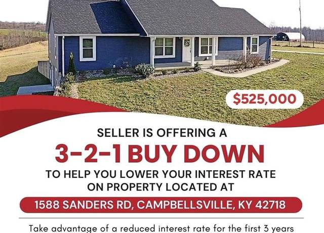 Property at 1588 Sanders Rd, Campbellsville, KY 42718, 3 beds, 2 baths