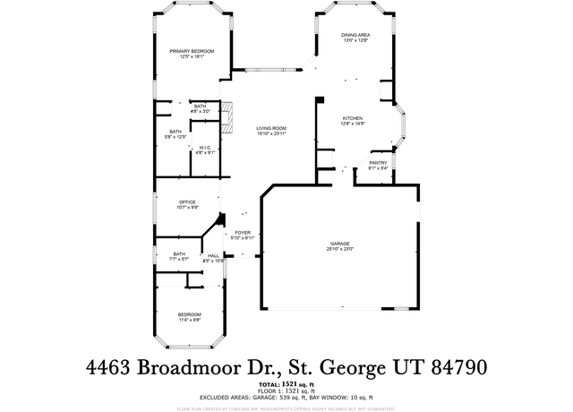 Property at 4463 Broadmoor Dr, St George, UT 84790, 2 beds, 2 baths