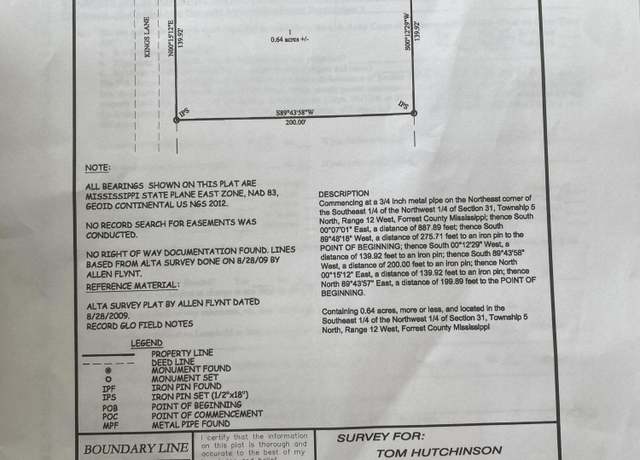 Property at 0 King Blvd, Petal, MS 39465