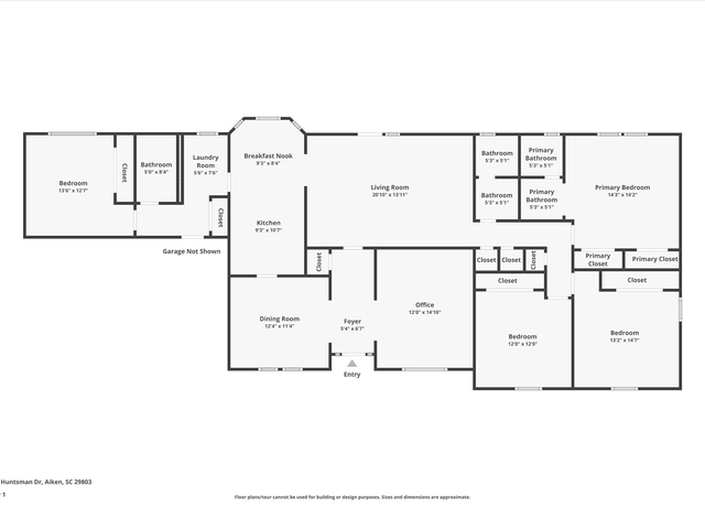 Property at 1795 Huntsman Dr, Aiken, SC 29803, 4 beds, 3 baths