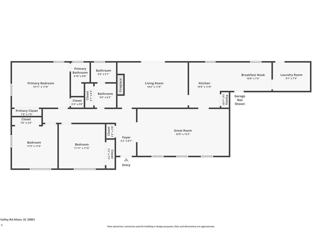 Property at 1011 Valley Rd, Aiken, SC 29801, 3 beds, 2 baths