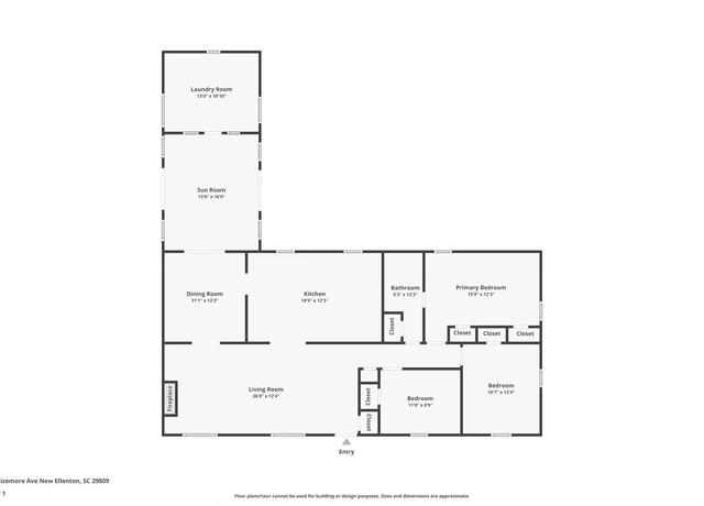Property at 220 Sizemore Ave, New Ellenton, SC 29809, 3 beds, 1 bath