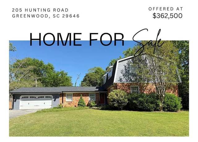 Property at 205 Hunting Rd, Greenwood, SC 29649, 5 beds, 3 baths