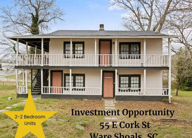 Property at 55 E Cork St, Ware Shoals, SC 29692, 4 beds, 2 baths