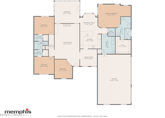 Property at 409 Masters Dr, Lexington, TN 38351, 3 beds, 2.5 baths
