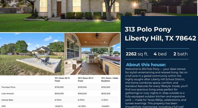 Photo of 313 Polo Pony, Liberty Hill, TX 78642