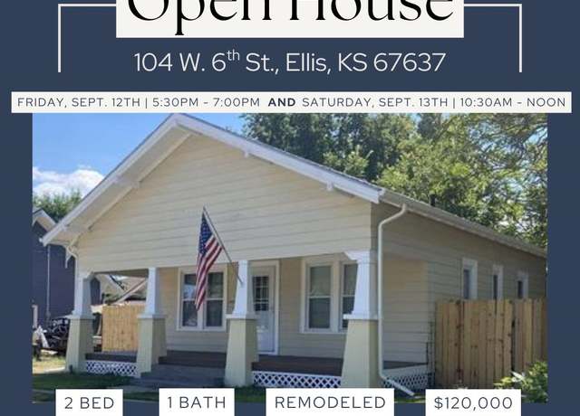 Property at 104 W 6th St, Ellis, KS 67637, 2 beds, 1 bath