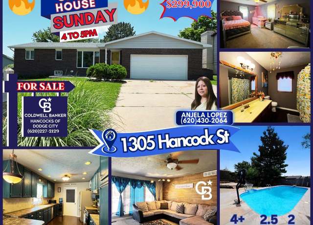Property at 1305 Hancock St, Dodge City, KS 67801, 4 beds, 2.5 baths