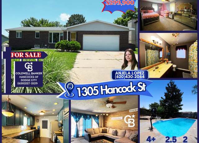 Property at 1305 Hancock St, Dodge City, KS 67801, 4 beds, 2.5 baths