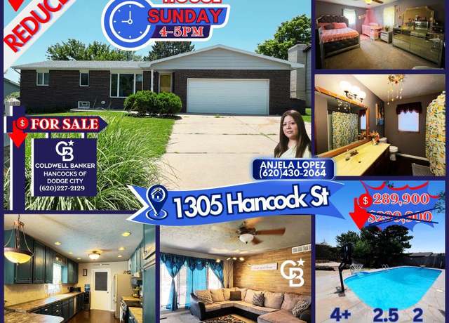 Property at 1305 Hancock St, Dodge City, KS 67801, 4 beds, 2.5 baths