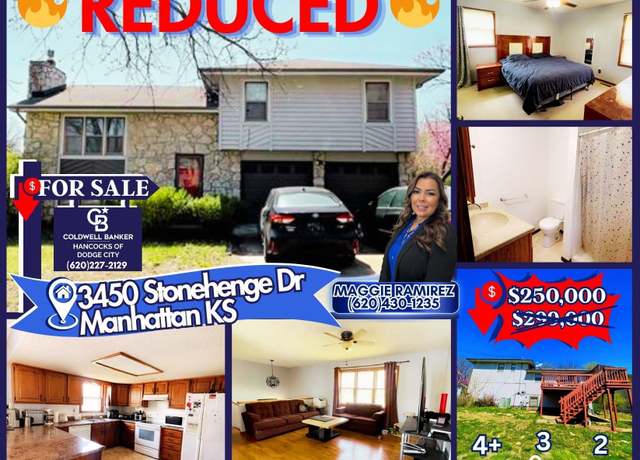 Property at 3450 Stonehenge Dr, Manhattan, KS 66503, 4 beds, 3 baths