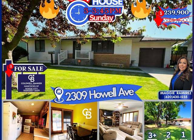 Property at 2309 Howell Ave, Dodge City, KS 67801, 3 beds, 2 baths