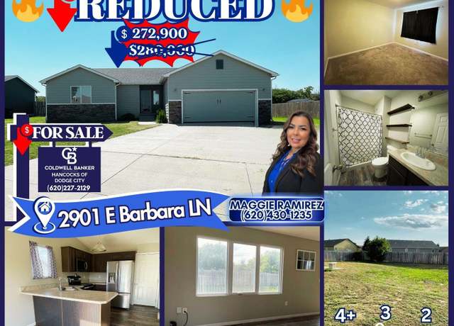 Property at 2901 E Barbara Ln, Dodge City, KS 67801, 3 beds, 2 baths