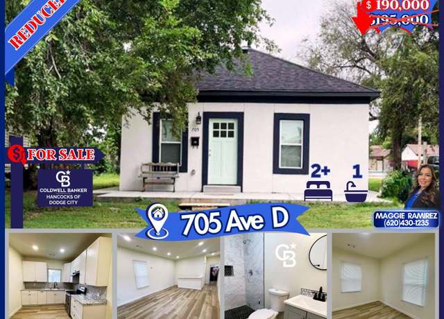 Property at 705 Ave D, Dodge City, KS 67801, 2 beds, 1 bath