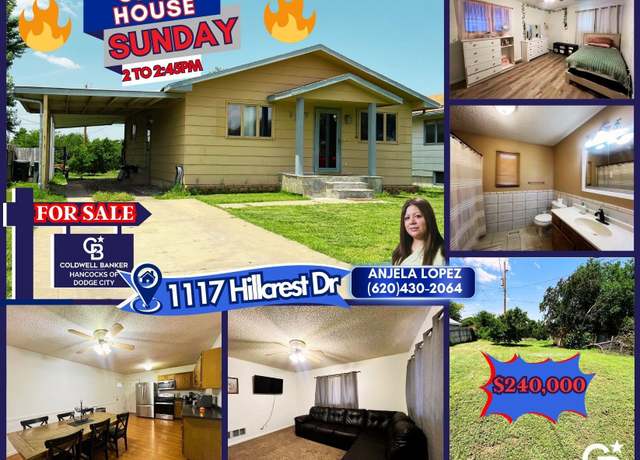 Property at 1117 Hillcrest Dr, Dodge City, KS 67801, 2 beds, 2 baths