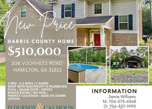 Property at 306 Voorhees Rd, Hamilton, GA 31811, 4 beds, 3.5 baths
