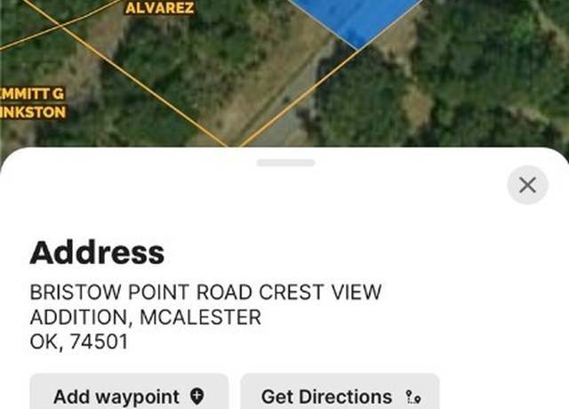Property at TBD Bristow Point Crestview Rd, Mcalester, OK 74501