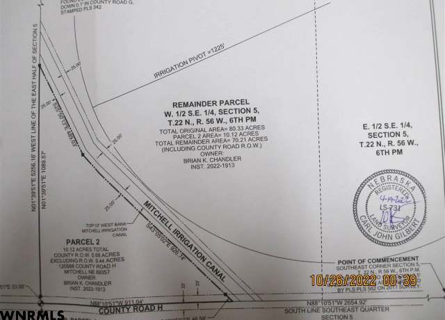 Property at 120568 Cr H, Mitchell, NE 69357