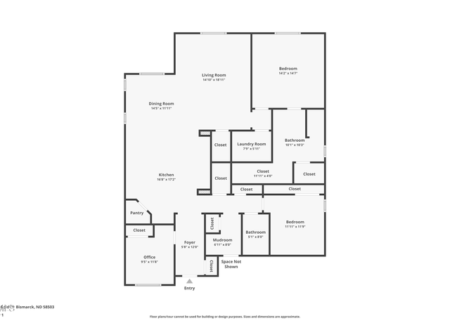 Property at 5828 Gold Dr, Bismarck, ND 58503, 3 beds, 2 baths