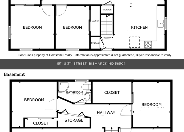 Property at 1511 S 3rd St, Bismarck, ND 58504, 5 beds, 2 baths